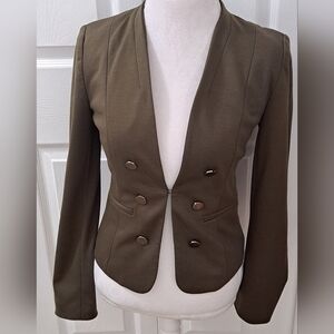 Olive Green Double Breasted Blazer   Size S